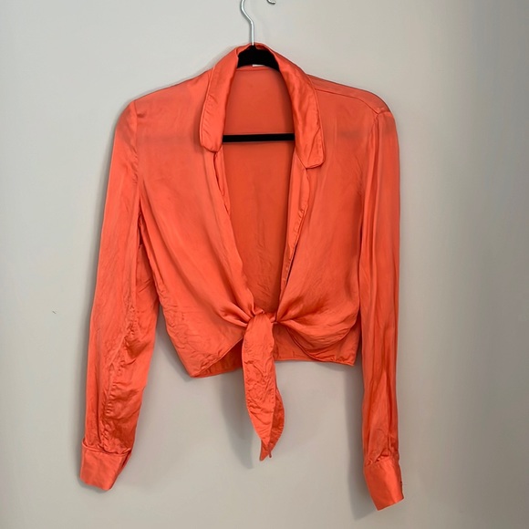 Aritzia Tops - Wilfred Silk Tie-up Blouse
